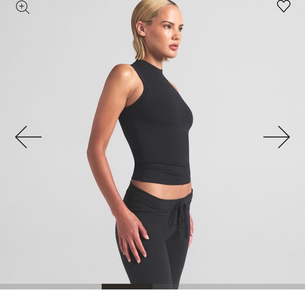 SKIMS Soot cotton jersey mock neck Tank - Picture 3 of 5